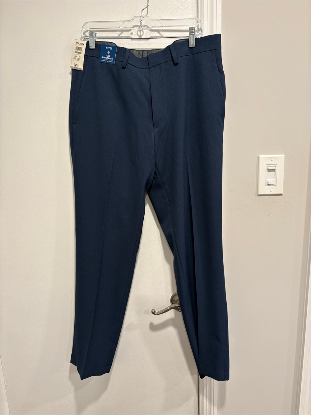 Haggar Dark Navy Men's Dress Pants - Modern Flat Front